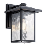 Średnia latarnia naścienna Cappanna - 1 źródło światła - Strukturalna czerń (KL-CAPPANNA-M-BKT) - Elstead Lighting