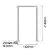 Lampa stojąca ogrodowa Taketa - Antracyt (2140 mm)   (9930) - Shilo Garden