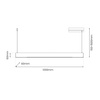 Lampa wisząca LINEA Gold 36W LED 3000K-4000K-5700K (ML1785) - Milagro