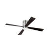 CEILING FAN CHROME MAT BROWN WOOD 15W LED (19138 Zambelis) - Zambelis