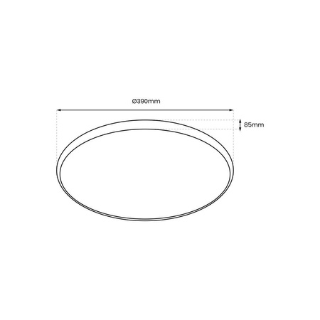 Plafoniera RINGO z pilotem i kolorowym światłem RGB 36W Ø390 mm (ML9965) - Milagro