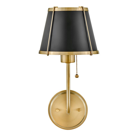 Kinkiet Clarke - 1 źródło światła - Ciepły mosiądz (HK-CLARKE1-BR-BK) - Elstead Lighting