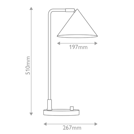 Lampa stołowa Remyck - 1 źródło światła - Szczotkowane złoto (ALM-REMYCK-TL-GD) - Elstead Lighting