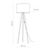 Lampa podłogowa TOKYO 1 PŁ SOSNA/BIAŁY (5287) - TK Lighting