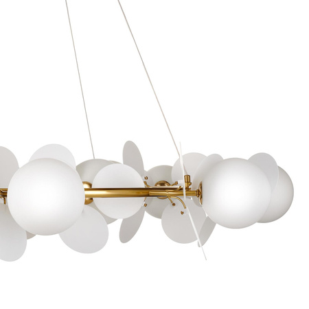 Ozdobny żyrandol CHIC złoto biały 105 cm (ST-DL-2969) - Step into Design