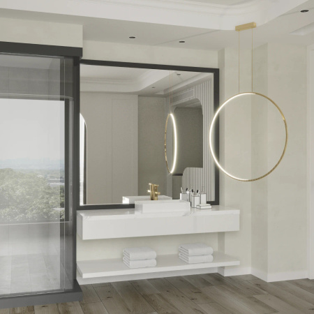 Lampa Wisząca Loop M Zmienna Barwa Światła LED czarna IP44 (PL0119-85-CCT-BK) - Yaskr