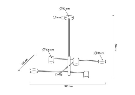 MOOSEE lampa wisząca PIAZETTA złota (MSE010100124) - Moosee