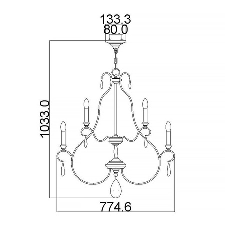 Żyrandol DeWitt (FE-DEWITT9) - Elstead Lighting