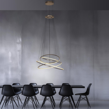 Lampa na pilota, z płynną regulacją wysokości PURE E-FLYING RINGS BRĄZOWA (2566-97) - Paul Neuhaus