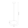 Lampa wisząca VASO 1 WHITE 4W (ML1398) - Milagro
