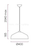 Lampa wisząca GINESTRA 400 czarna (1361002 - Astro Lighting) - żyrandol