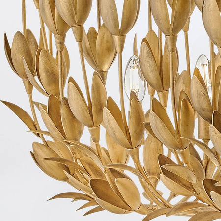 Lampa wyspowa Flora - 10 źródeł światła - Oksydowane złoto (QN-FLORA10-GD) - Quintiesse