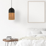 PENDANT LIGHT E27 MAX 11W METAL-PAPER,BLACK-NATURAL (23071 Zambelis) - Zambelis