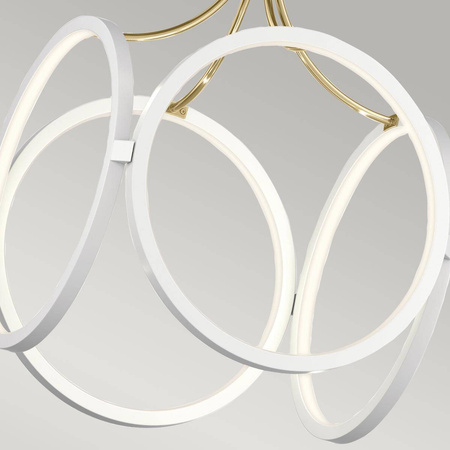 Lampa wisząca LED Ciri - Biała/ Szampańskie złoto (QN-CIRI-P-WH) - Quintiesse