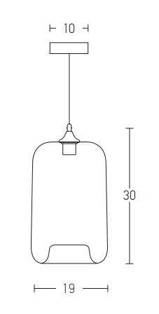 PENDANT 1L GLASS GREY (14101 Zambelis) - Zambelis