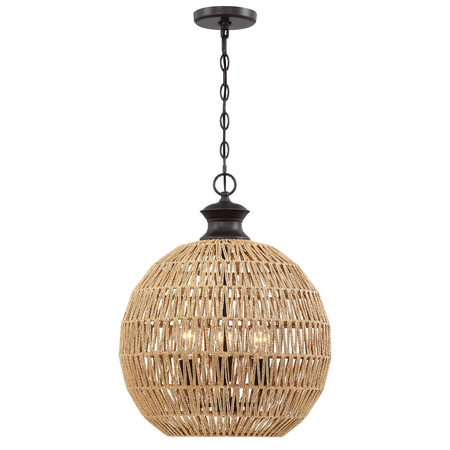Lampa wisząca Casablanca - 3 źródła światła - Palladiański brąz (QZ-CASABLANCA-3P-PBZ) - Elstead Lighting