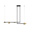 PENDANT LIGHT 28W LED 3000K 220-240V METAL+ACRYLIC SANDY BLACK & BRASS COLOR (2035 Zambelis) - Zambelis