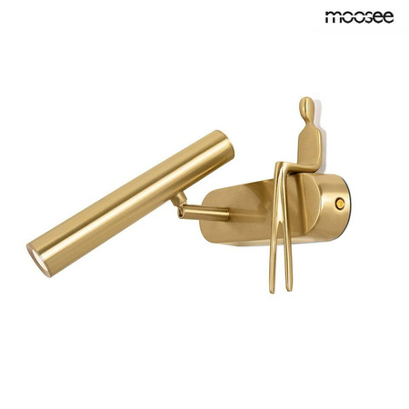 MOOSEE lampa ścienna BOY TUBE L złota (MSE1501100481) - Moosee