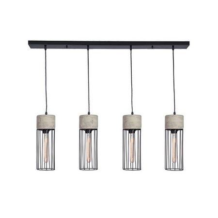 LINE LIGHT 4L CONCRETE STEEL BLACK (1659 Zambelis) - Zambelis