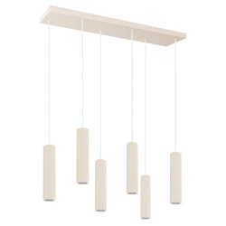Lampa wisząca ze ściemniaczem Push Dimm/DALI2 IVAR 6L beżowa LED 3000K (TH.585) - Thoro Lighting