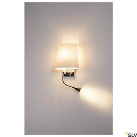 COUPA FLEX, lampa ścienna, QT14, 3000K, chrom, szkło satynowane, 43W (149452) - SLV