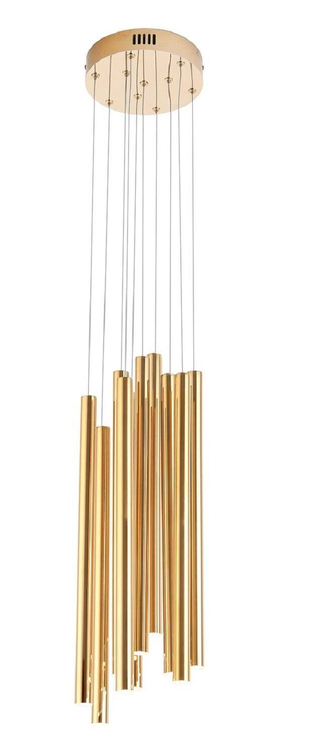 Lampa wisząca ORGANIC złoto szczotkowane - MAXlight do salonu