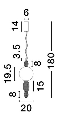 Lampa wisząca wewnętrzna JOAQUIN (LE44546) - Luces Exclusivas