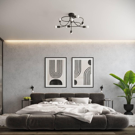 Żyrandol LEVAR 6 czarny (SL.1456) - Sollux Lighting