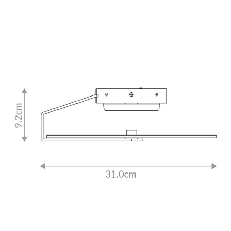Mały plafon / kinkiet Nuvola - Szczotkowane złoto (QN-NUVOLA-F-S-BG) - Quintiesse
