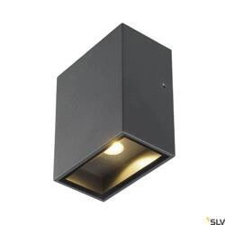 QUAD 1 XL, lampa ścienna, LED, 3000K, IP44, kwadratowa, antracytowa, 3,2W (232435) - SLV