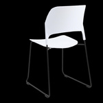 Krzesło TIPICO biało czarne (MH-013CH-BW) - Moos Home