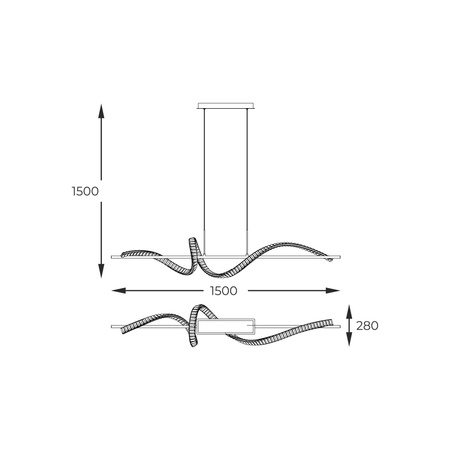 Lampa wisząca ATHESA złota (MD3170-1-3GT) - Zuma Line