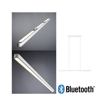 Lampa wisząca LED Smart Home Bluetooth Lento Tunable biała 1800lm 43W matowy chrom ściemnialna (PL79903) - PAULMANN