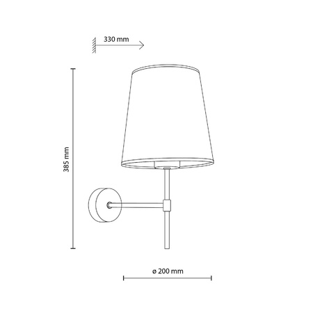 ELIZABETH SABIA KINKIET 1XE27 (11166) - TK Lighting