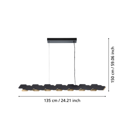 Lampa wisząca ALTAGRACIA czarna (390032) - EGLO