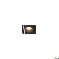 PATTA-F, lampa wpuszczana, LED, 3000K, kwadratowa, czarna matowa, 38°, z zasilaczem (114450) - SLV