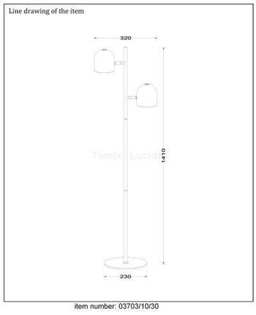 SKANSKA-LED Lampa podłogowa czarna 03703/10/30 Lucide