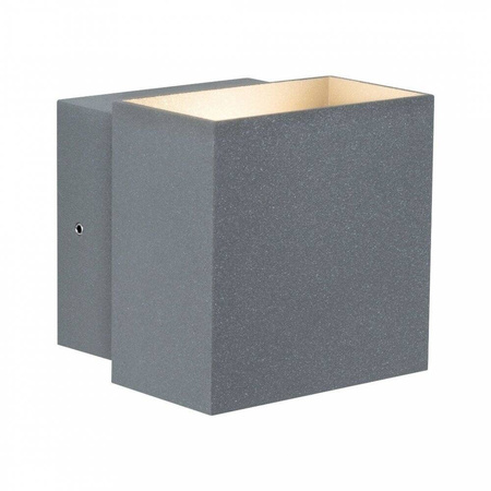 Oprawa elewacyjna Cybo LED 2x3W 230V IP65 kwadratowy 100x100mm Szary Aluminium (PL18002) - Paulmann