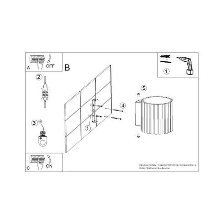 Kinkiet AURA ochra czerwona G9 (SL.1801) - Sollux Lighting
