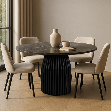 MaMaison stół jadalniany LEVANTE 120      czarny marmur (MM001501100334) - MaMaison