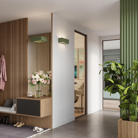 Kinkiet ceramiczny RIGATA zielony oliwkowy (SL.1888) - Sollux Lighting