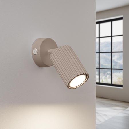 Kinkiet KARBON taupe z włącznikiem (SL.1762) - Sollux Lighting