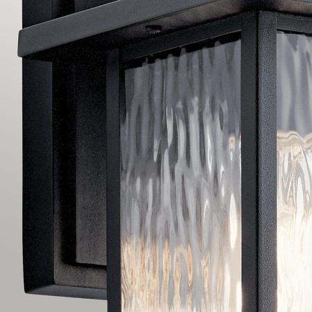 Mała latarnia naścienna Cappanna - 1 źródło światła - Strukturalna czerń (KL-CAPPANNA-S-BKT) - Elstead Lighting