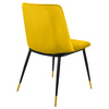 Krzesło DIEGO żółte - welur, podstawa czarno złota (KH1201100122.42) - King Home