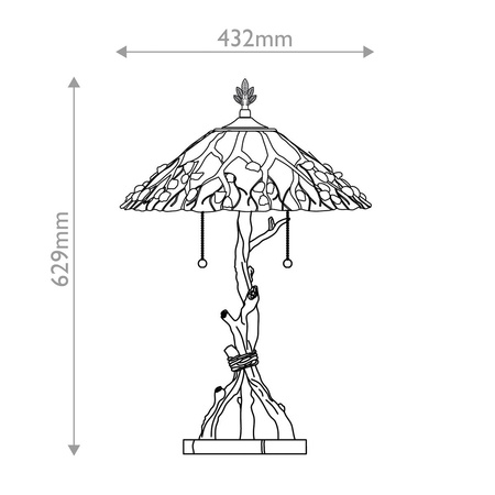 Lampa na stół w stylu Tiffany - Lampa Whispering Valiant brąz (QZ-WHISPERING-TL-VB) - Elstead Lighting