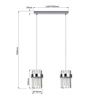Lampa wisząca Vetro chrom 2xE14 (LP-2910/2L CH) - Light Prestige