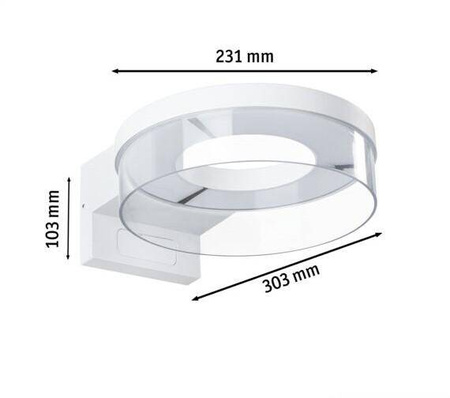 Oprawa elewacyjna CAPERA LED 8W 700lm 3000K czujnik ruchu i zmierzchu IP44 230V biały / aluminium (PL93112) - PAULMANN