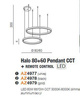 Żyrandol HALO PENDANT 80+60 CCT BK + REMOTE CONTROL (AZ4978) - Azzardo