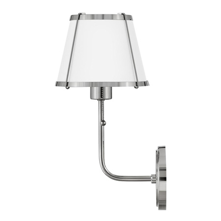 Kinkiet Clarke - 1 źródło światła - Polerowany nikiel (HK-CLARKE1-PN-WH) - Elstead Lighting
