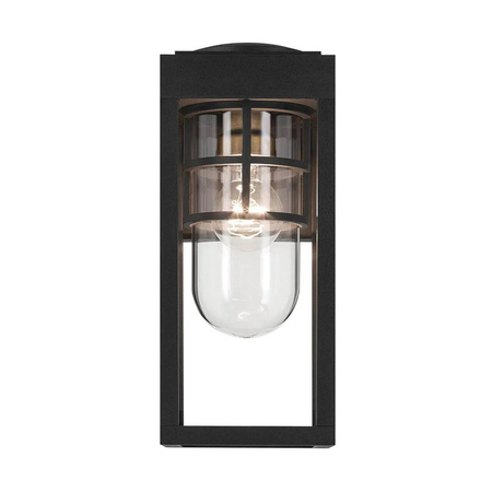 Mała latarnia naścienna Hone - 1 źródło światła - Strukturalna czerń (KL-HONE-S-BKT) - Elstead Lighting